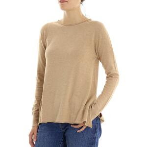 MAGLIA CON SPACCHI CAMMELLO